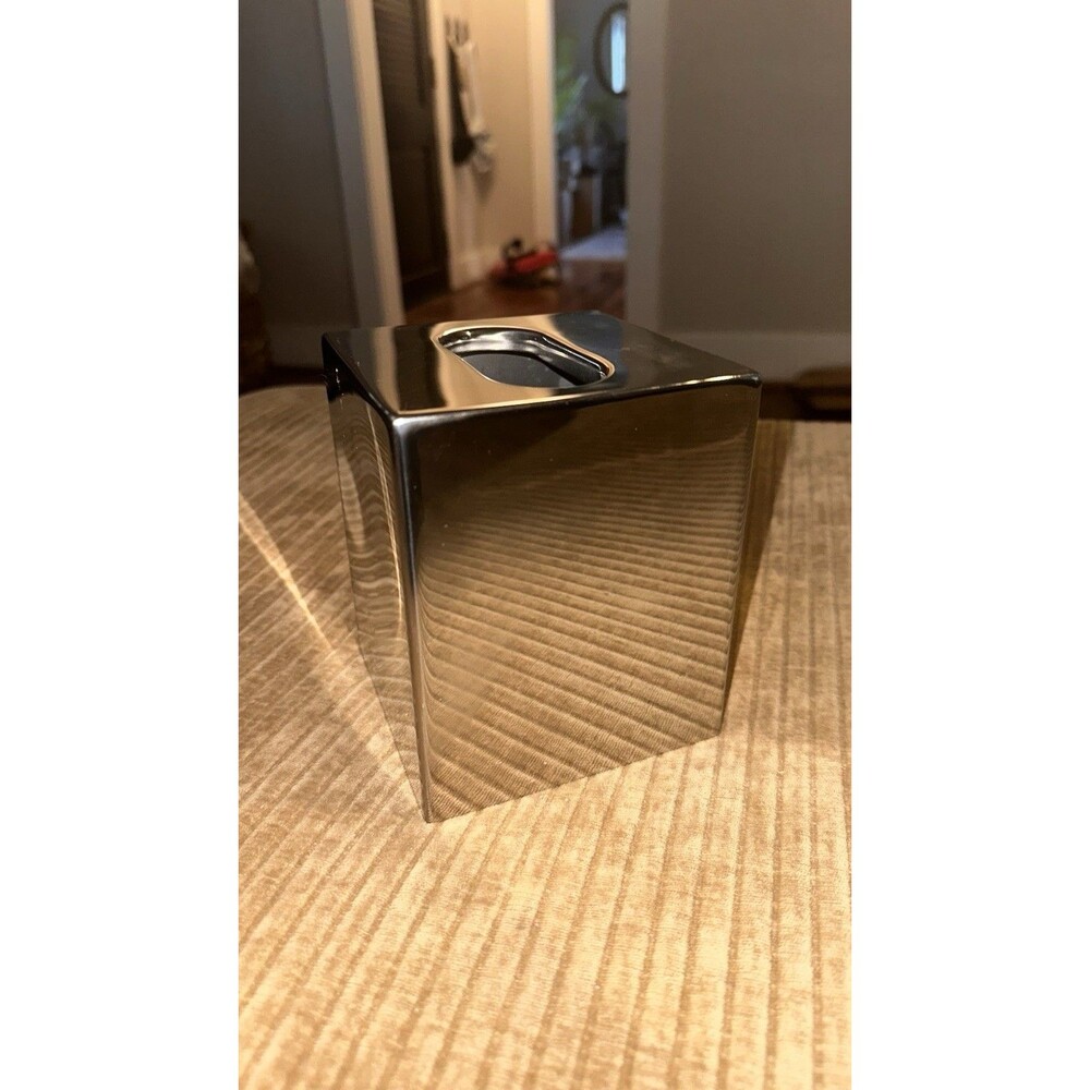 Square Silver Metal Facial Tissue Box Cover Holder Bed Bath and Beyond